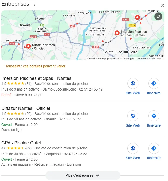 résultats local pack