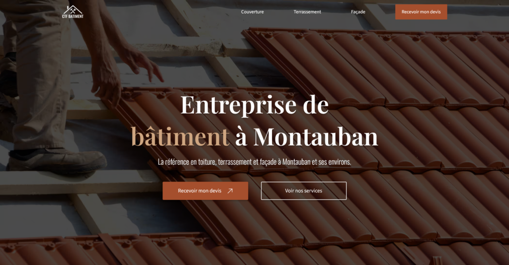 capture d'écran du site CTF Bâtiment