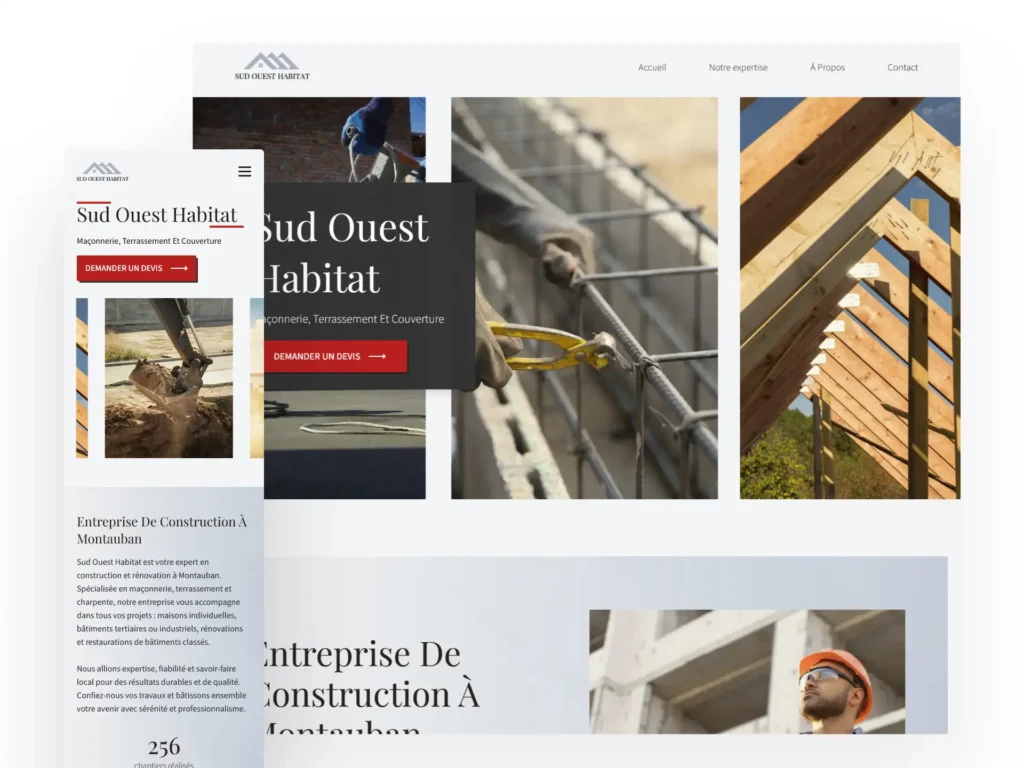 Mockup responsive site Sud Ouest Habitat